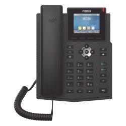 FANVIL X3SG Telefono IP empresarial para 4 lineas SIP con pantalla LCD de 2.8 pulgadas a color puertos Gigabit IPv6 Opus y conferencia de 3 vias PoE