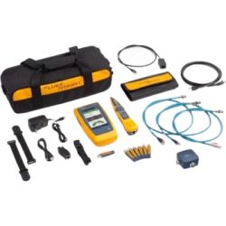 FLUKE NETWORKS LIQDUOIEKITH6MX Kit de Comprobador de Cableado, Red y Wi-Fi Ethernet Industrial LinkIQ Duo / Rendimiento hasta 10 Gb/s / Análisis Wi-Fi 6E / Adaptadores M12X M12D M8D / Sonda IntelliTone Pro 200 / PoE Clase 8 90 W / Diagnóstico de Switch