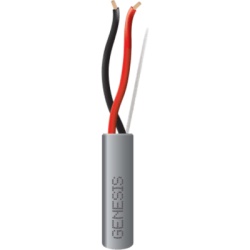 GENESIS 2114-1109 Bobina de 305 m (1000 ft) / Cable para Alarma 2x18 AWG / Riser / Gris