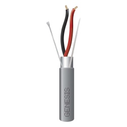 GENESIS 2221-1009/1000 Carrete de 305 Metros (1000 Pies) de Cable / 2 x 16 AWG / Riser / Blindado / Tipo CMR-CL3R-FPLR-FT4 / Color Gris / Aplicaciones de Alarmas de Intrusion/Control de Acceso/ Automa