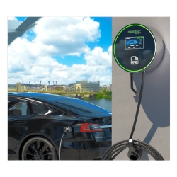 GREENC S01US48A Estacion de Carga para Vehiculos Electricos / 48 A / 11.5 kW / Conector Tipo 1 (SAE J1772) / 220-250 V Monofasico / Pantalla LCD 4.3 in (10.9 cm) / Cable TPU 5 m (16.4 ft) / Plug and P - Img 2