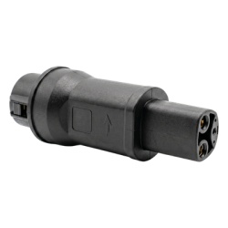 GREENC T1/NACS Adaptador de Conector EV / Entrada Tipo 1 (SAE J1772) / Salida NACS / 7 kW / 32 A / 220 V AC / Monofasico / Uso Interior y Exterior