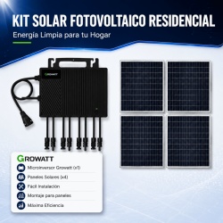 GROWATT NEO2500MX2KIT Kit Solar Interconexion / 2.5kW 220Vca / Microinversores Growatt / Montaje Incluido - Img 2