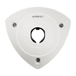 HANWHA VISION SBL-101C Carcasa de Montaje en Esquina para Camara de Cabeza Remota / Material: Policarbonato / Color Blanco / Dimensiones: 124.5 mm x 151.5 mm x 56 mm / Peso: 90g / Certificaciones FCC