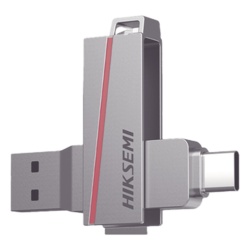 HIKSEMI by HIKVISION HS-USB-E307C/16G Memoria USB Dual de 16GB / USB-C y USB-A / Transferencia de Alta Velocidad / Metalica / Compatible con Dispositivos Moviles Windows Mac y Linux