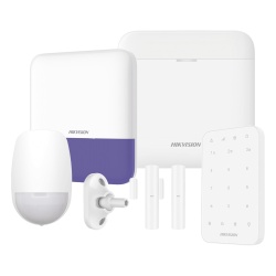 HIKVISION AXPRO-KIT-KEYPAD Kit de Alarma Inalámbrico / 48 Zonas Programables / Wi-Fi 2.4 GHz y LAN / Frecuencia 433 MHz / Batería de Respaldo 35 h / 6 Componentes Incluidos