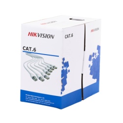 HIKVISION DS-1LN6-UE-W Bobina de Cable de 305 Metros (1000 Pies) Cat 6 / 100% Cobre / Color Blanco / Uso en Interior / PVC