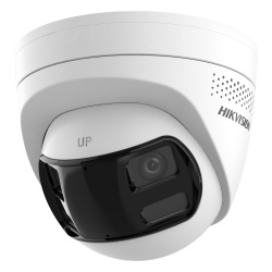 HIKVISION DS-2CD1363G2P-LIUF/SL Cámara Turret IP / 6 Megapixel / Dual Lente 2.8 mm / Panorámica 180° / IR 30 m (98.4 ft) / Luz Blanca 30 m (98.4 ft) / IP67 / Audio Bidireccional / PoE
