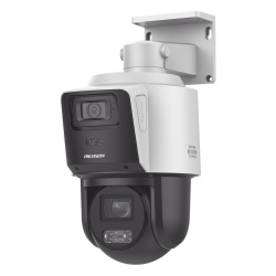 HIKVISION DS-2SE3C404MWG-E/14 PTZ IP TandemVu / 4 Megapixel + Panorámica 4 Megapixel / Zoom Óptico 4X / Dual Light IR 40 m (131.2 ft) + Luz Blanca 30 m (98.4 ft) / AcuSense / DarkFighter / IP66 / PoE+