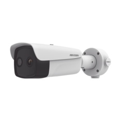 HIKVISION DS-2TD2637-35/QY(B) Bala IP Dual / Termica 35 mm (384 X 288 ) / Optico 15 mm (4 Megapixel) / 100 mts IR / IP66 / PoE / Termometrica / Deteccion de Temperatura / MicroSD