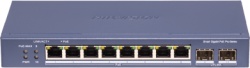 HIKVISION DS-3E1510P-SI-8P2F Switch PoE+ Administrable / 8 Puertos Gigabit PoE+ / 2 SFP / Gestión Cloud / Alcance Extendido 300 m / 984 pies / 110 W
