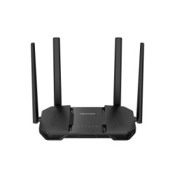 HIKVISION DS-3WR12C-H Router Inalámbrico WISP / Hasta 1200 Mbps / Doble Banda AC 2.4 y 5 GHz / 4 Puertos 10/100 Mbps / 4 Antenas 5 dBi / 0.81 x 0.51 x 0.70 pies