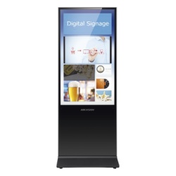HIKVISION DS-D6055UL-B/S(IN) Pantalla de 55" 4K para Publicidad Digital / Base para Piso (Totem) / Puertos USB / Entrada de Video HDMI y VGA / WiFi / Altavoz Integrada