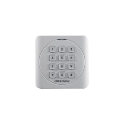 HIKVISION DS-K1801EK Lector de Tarjetas PROX EM y Contrasenas / Exterior IP65 / Wiegand / Compatible con Cualquier Panel / PEQUENO y ESTETICO