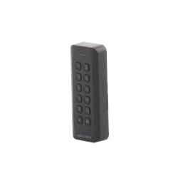 HIKVISION DS-K1802EK Lector de Tarjetas PROX EM y Contrasenas / Exterior IP65 / Wiegand / Compatible con Cualquier Panel / PERFIL DELGADO y ESTETICO / Indicador LED