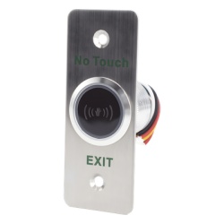 HIKVISION DS-K7P04A Botón de Salida Sin Contacto / Detección Ajustable 40-120 mm / LED Bicolor / Contacto NO/NC/COM / Acero Inoxidable / -20°C a 50°C (-4°F a 122°F) - Img 2