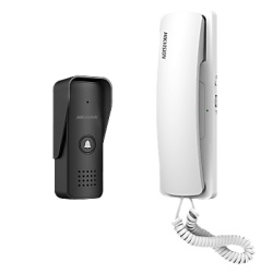 HIKVISION DS-KIS103/US Kit de Audioportero Analogico a 2 Hilos / Apertura de 2 Puertas / Diferentes Tonos y Volumenes de Timbre / Proteccion IP55