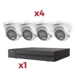 HiLook by HIKVISION HL24TKIT [Kit] DVR 4 Canales TurboHD + 1 Canal IP / 2 Megapixel (1080pLite) / AcuSense Lite / Audio por coaxitron / 1 Bahia de disco duro / 4 Camaras Metalicas / 2 Megapixel tipo t