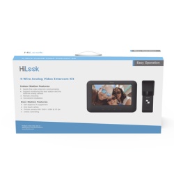 HiLook by HIKVISION VI-K13P Kit de Videoportero Analogico con Pantalla LCD a Color de 7" / Frente de Calle para Exterior IP65 / Salida de Relevador