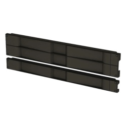 HOFFMAN D19BPT2RU Tapa Ciega de Plastico de Instalacion Rapida (Sin Herramientas / A Presion) para Rack de 19" 2 UR Color Negro