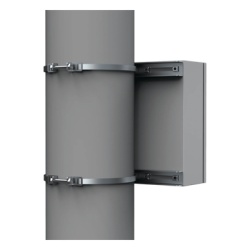 HOFFMAN EPF0500 Kit de Fijacion para Postes / Enclosure Pole Fixation / Acero Galvanizado / Carga Maxima 900 N / Diametro Poste 80-250 mm (3.15-9.84 in) / 2 Perfiles + Accesorios / Largo 496 mm