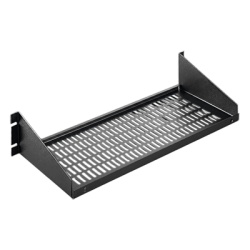 HOFFMAN ESH1915V Charola para Rack 19 Pulgadas Capacidad de Carga 34 kg Base Ventilada Acero Dulce Color Negro 2 UR Dimensiones 482x381x95 mm