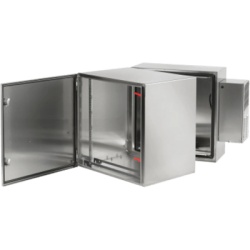 HOFFMAN PTHS242428XA Gabinete de Pared para Rack / 12 UR / Acero Inoxidable SS304 / NEMA 4 4X 12 / IP66 IK10 / Doble Bisagra / 62.1 x 60 x 71 cm (24.5 x 23.6 x 28 in)