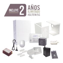 HONEYWELL HOME RESIDEO KIT2MINI Kit de alarma / Panel VISTA-48LA / Comunicador 4G LTE-M-5G / Sirena 30 W / 2 contactos magnéticos / 2 años de datos
