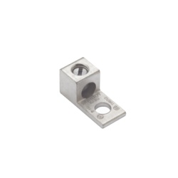 HUBBELL BURNDY HUB-KA2U Terminal Universal de Aluminio Estanado/ 1 Orificio para Calibre 14- 2 AWG / Perno de 1/4" / Para Conductores de AL y CU.
