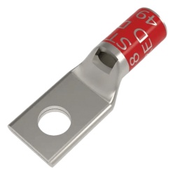 HUBBELL BURNDY HUB-YA8CL3-BOX Zapata Terminal de Compresion BURNDY Canon Corto para Tornillo de 3/8" y Calibre 8 AWG.