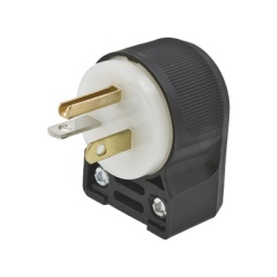 HUBBELL HUB-HBL-5366-CA Clavija en angulo/ 20 A 125 V CA/ 2 Polos 3 Hilos/ Nema 5-20 P/Grado Comercial - Industrial.