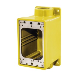 HUBBELL HUB-HBL-60CM-83A Caja Hermetica Serie FD de 3/4" NPT/ Color Amarillo.