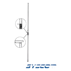 HUSTLER MO-1 Mastil HF para Resonadores Hustler Serie RM Longitud 54" (137 cm) Plegable a 15" Sobre la Base