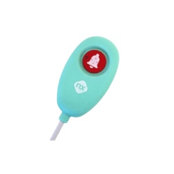 IBERNEX NX8809/C Pulsador de alarma para Terminal de Cama / Sumergible IP66 / LED de Aviso / Desconexion de Cable Alarma / Material Silicona Antibacteriana / Longitud Cable 3 m