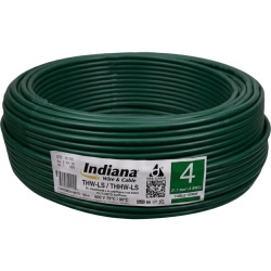 INDIANA SLY-287-GRN/100 Cable Electrico de Cobre Recubierto THW-LS Calibre 4 AWG 19 Hilos Color Verde (100 metros) - Img 2