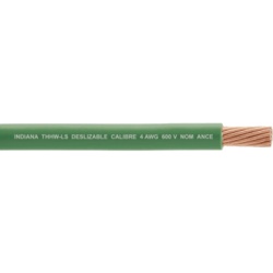 INDIANA SLY-287-GRN Cable THW-LS / Calibre 4 AWG / 19 Hilos / Color Verde / Venta por Metro