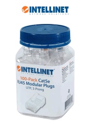 INTELLINET ITL1610009 INTELLINET - 502399 - PLUG RJ45 CAT5E SOLIDO UTP BOTE 100 PZAS ORO 15-MICRAS