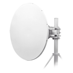 JIROUS JRC-DD35-DUPLEX-PRE Antena direccional Alto Rendimiento / Parabola profunda para mayor aislamiento al ruido /4 ft / 4.9 a 6.1 GHz / / Ganancia de 35 dBi / Soporte de acero inoxidable / Polarida