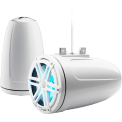 JL AUDIO 10-03270-00 Bocina Cerrada para Torre / Coaxial 7.7" / Cono de Polipropileno Relleno de Mica / Tweeter de Cúpula de Seda 19 mm (0.75 in) / 70 W RMS / 90.5 dB / 55 Hz-25 kHz / 4 Ω / Iluminación LED RGB / Rejilla Deportiva en Blanco