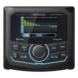 JVC KENWOOD KMR-XM500 Estereo marino sumergible IP66 con pantalla de 2.7 pulgadas conexion Bluetooth iluminacion multicolor variable con entrada USB