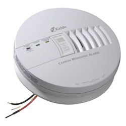 KIDDE 21006406 Alarma de monoxido de carbono alambrica 120 V CA con respaldo de bateria de 9 V e interconexion hasta 24 dispositivos paquete de 6