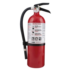 KIDDE FX210R-1 Extintor desechable de polvo quimico seco multiproposito de 4 lb para fuegos clase A B y C uso residencial