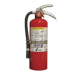 KIDDE PRO5MPV Extintor desechable de polvo quimico seco multiproposito para fuegos clase A B y C 5.5 lb con soporte metalico paquete de 6