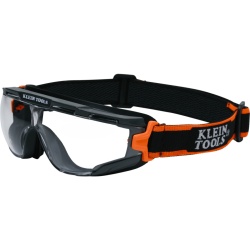 KLEIN TOOLS 03610 Gafas de Seguridad Compactas / Cristales Transparentes / ANSI Z87.1+ D3 D4 y CSA Z94.3 / Claridad Óptica Clase 1 / Protección UV 99.9% / Rejillas Antivaho / Correa con Agarres de Silicona / Policarbonato - Img 2