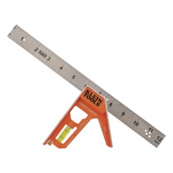 KLEIN TOOLS 935CSEL Escuadra Especial de 12 Pulgadas con Bordes de 45° y 90° y Regla Magnetica. Ranura en V para Diametro de Tubo Conduit - Img 4