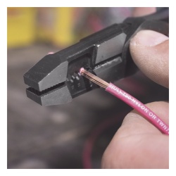 KLEIN TOOLS J215-8CR Pinza Hibrida con Ponchadora de 8". Pela Cable Solido de 10-14 AWG y Cable Trenzado de 12-16 AWG - Img 8