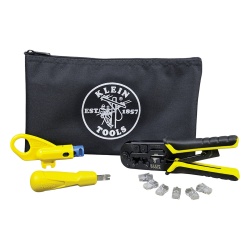 KLEIN TOOLS VDV026212 Kit de Instalacion de cable UTP con Estuche (Desforrador + Ponchadora + Ponchadora 110).