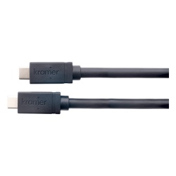KRAMER CLS-AOCU32/FF-50 Cable Activo Hibrido AOC USB-C (M) a USB-C (M) | USB 3.2 Gen-2 SuperSpeed+ | 10 Gbps | 4K@60 Video | Carga 60W | K-Lock | 15.2 mts