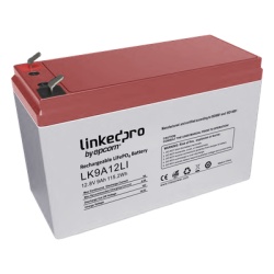 LINKEDPRO BY EPCOM LK9A12LI Bateria de Litio 12.8 Vcc / 9 Ah / Tecnologia LiFePO4 /2000 Ciclos de Vida/ Para uso en equipo electronico UPS (litio) / Incendio/ Control de acceso / Video Vigilancia / Te