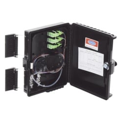 LINKEDPRO BY EPCOM LP-FAT08 Cierre de Empalme para 24 Fusiones de Fibra Optica Interior/Exterior con 8 Acopladores SC/APC y Splitter 1x8 SC/APC Incluido IP65